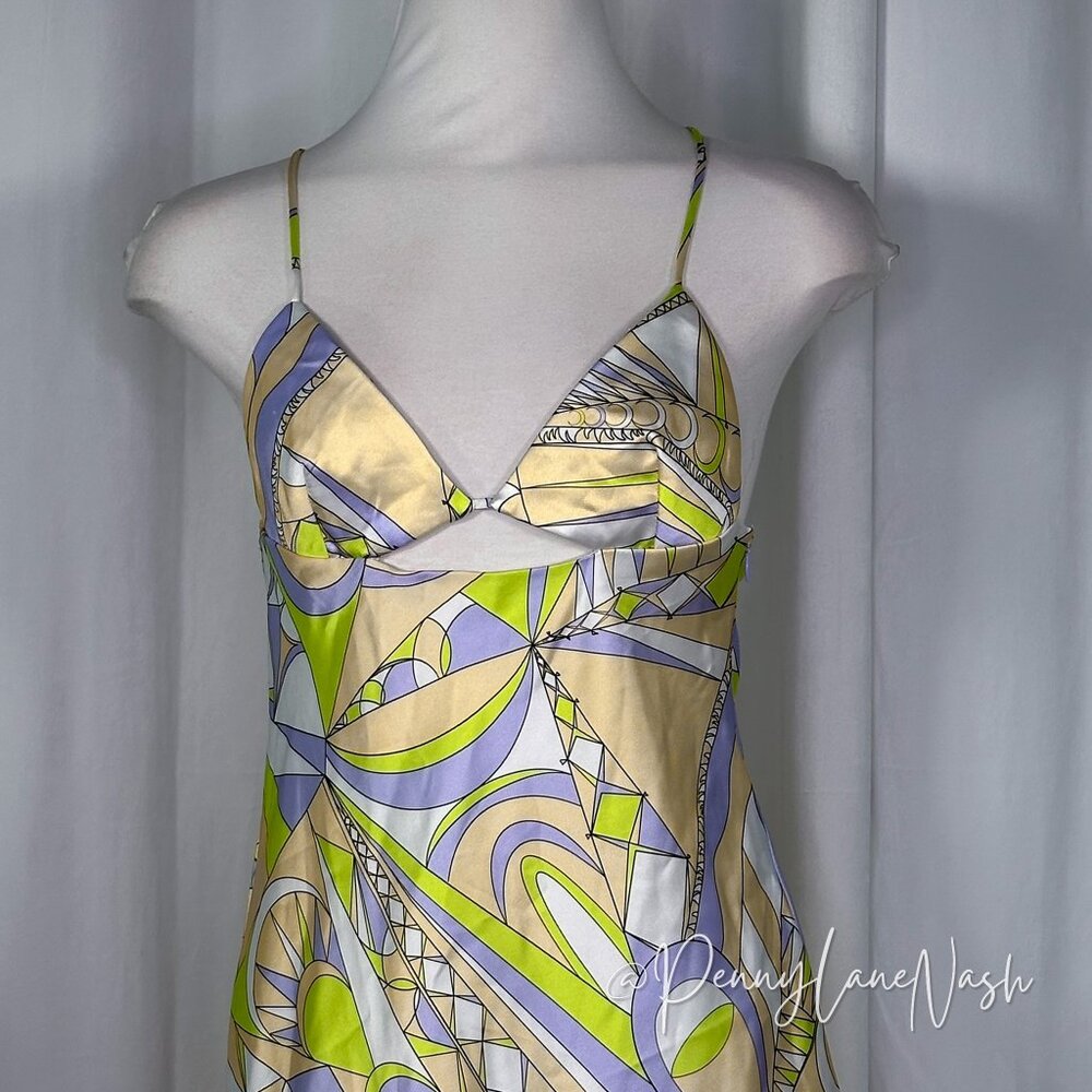 Zara Cutout Satin Effect Multicolored Mini Dress - Picture 4 of 13